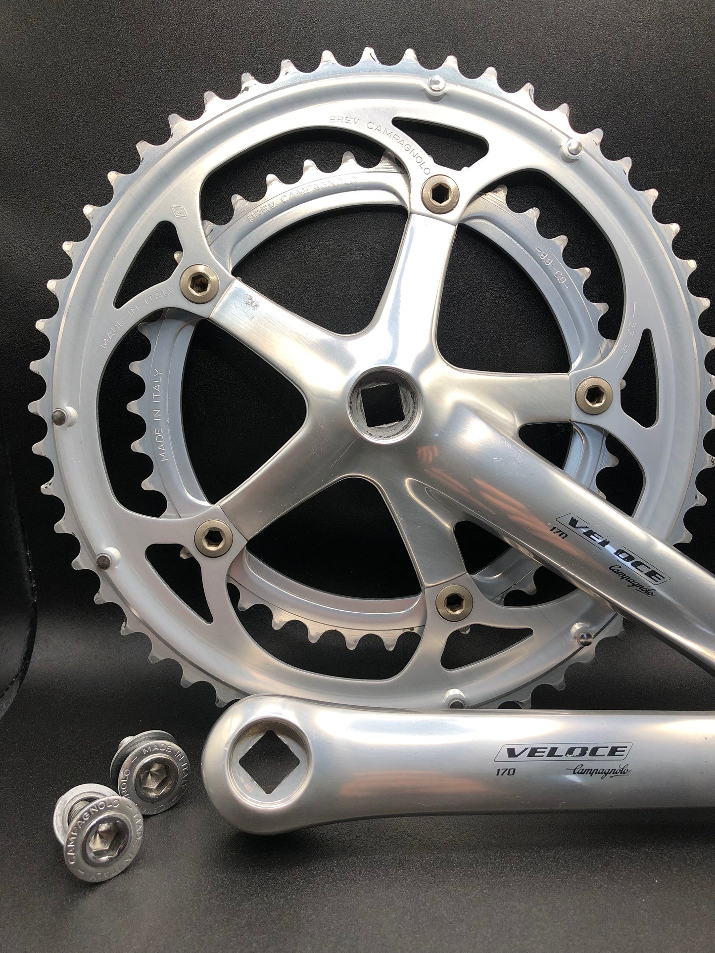Guarnitura Campagnolo Veloce 53/39, 170mm. 9 speed.