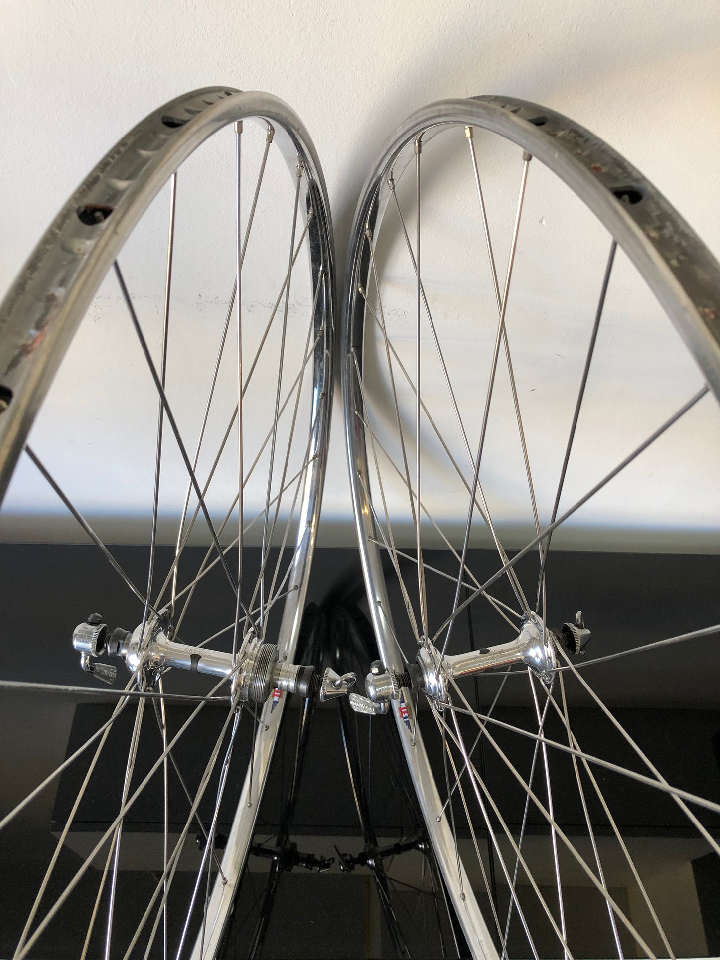 Set ruote Campagnolo Record, Nisi 28 fori. 700c per tubolare.