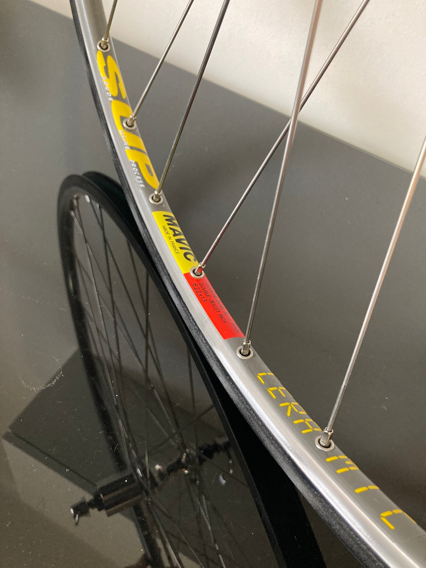 Ruote Campagolo Record 9-10-11v, cerchi Mavic Open S.U.P. CD Ceramic. Per copertoncino.