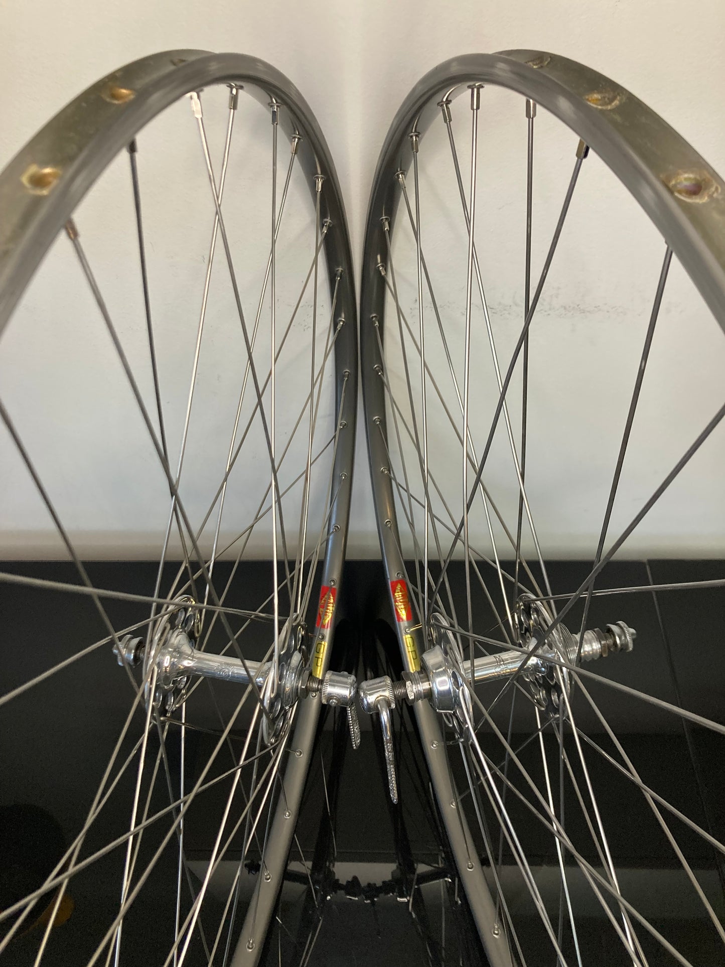 Ruote corsa tubolari. Cerchi Mavic GP4 su mozzi Campagnolo Nuovo Gran Sport 1253.