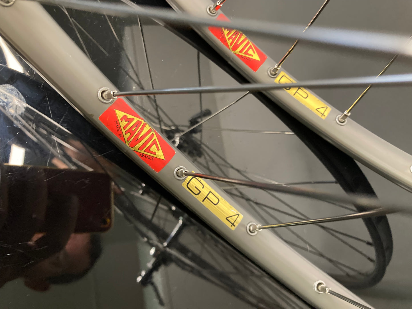 Ruote corsa tubolari. Cerchi Mavic GP4 su mozzi Campagnolo Nuovo Gran Sport 1253.