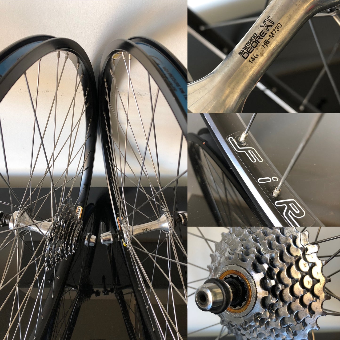 Ruote MTB 26". Mozzi Shimano XT M730/2, cerchi FIR M125.
