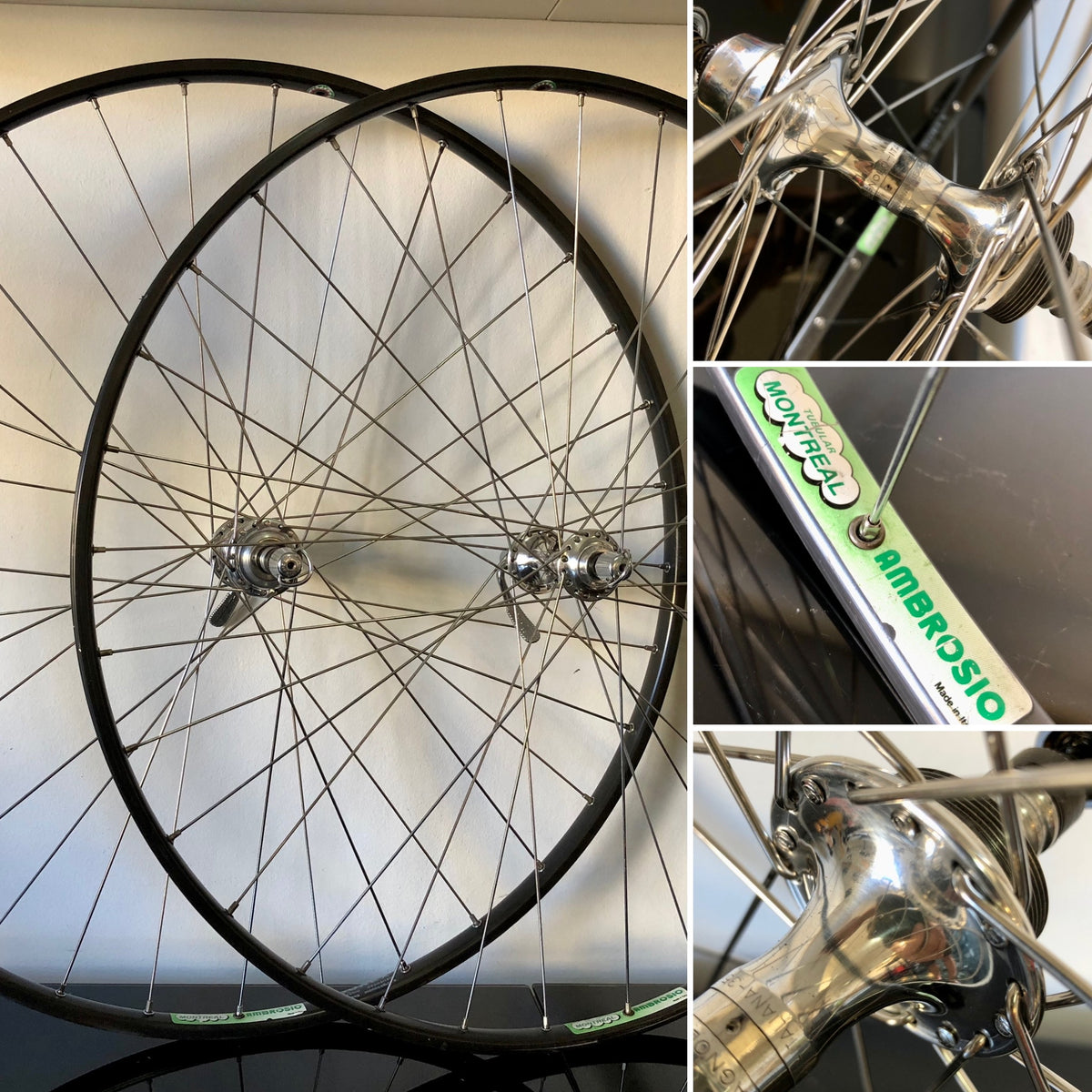 Ruote da corsa Campagnolo C-Record, Ambrosio Montreal. Per tubolare.
