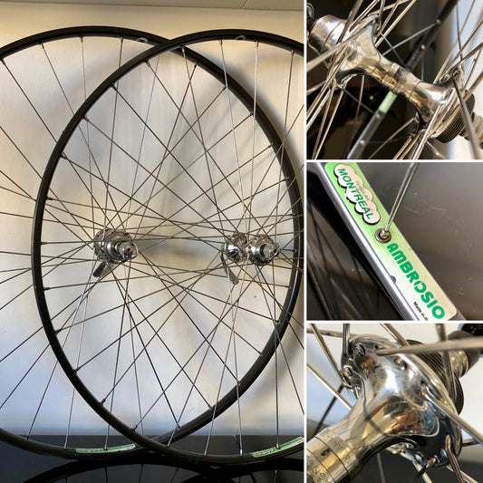 Ruote da corsa Campagnolo C-Record, Ambrosio Montreal. Per tubolare.