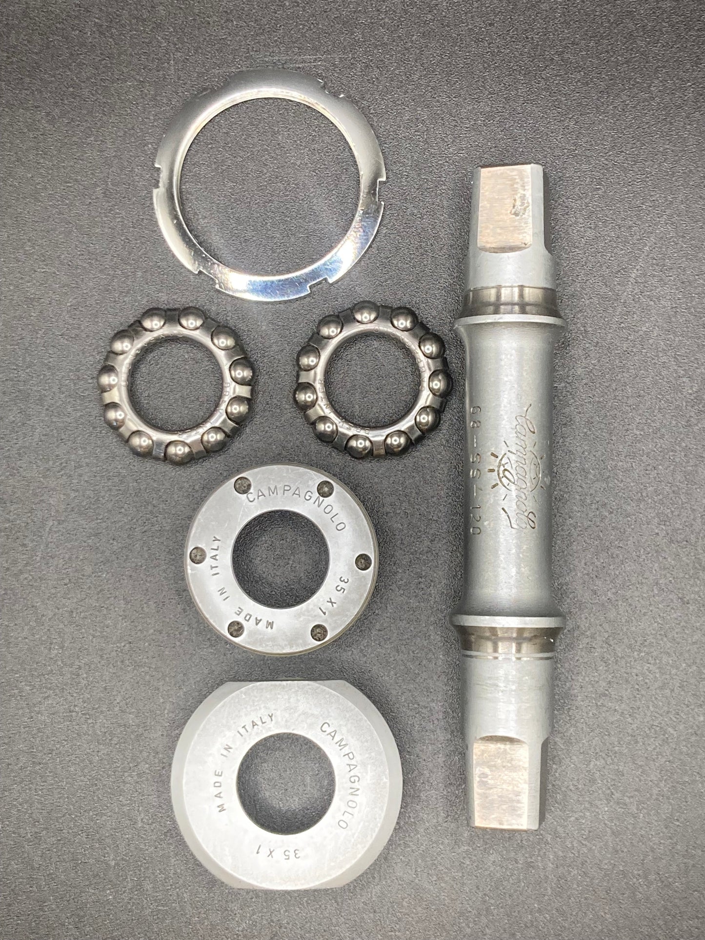 Movimento centrale Campagnolo Nuovo Record X3 744/1 per tripla. Filettatura Francese 35x1
