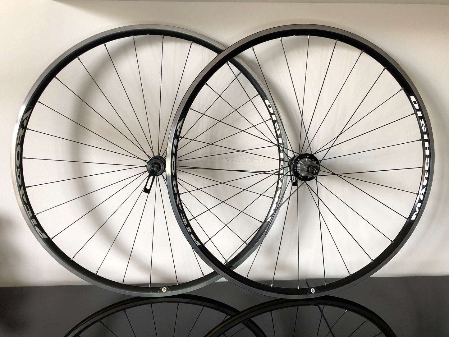 Ruote bici corsa Marchisio Pitagora. Per Campagnolo 9-10-11v. Copertoncino.