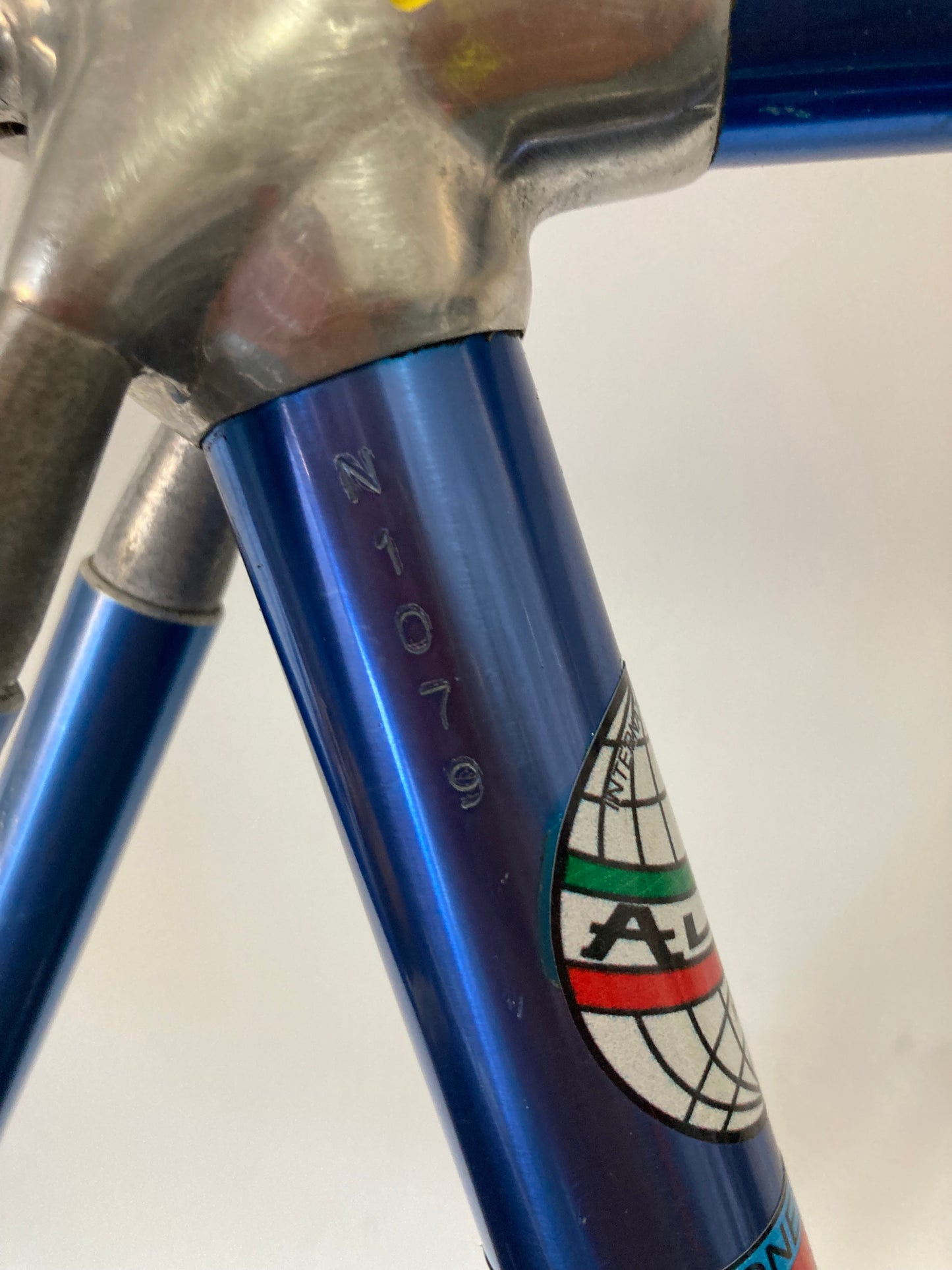 Telaio da corsa Alan Super Record 55x55 blu. 1979.