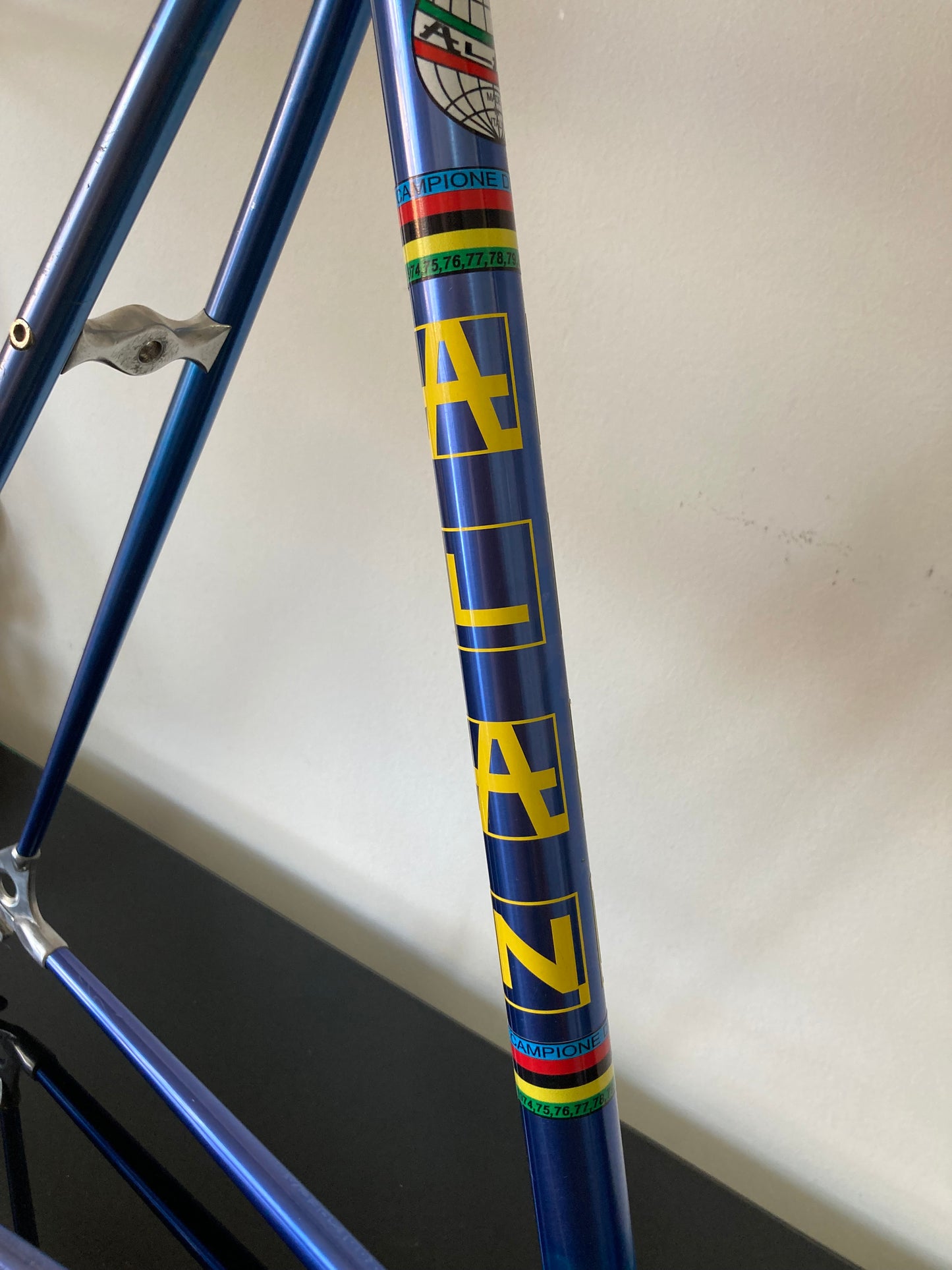 Telaio da corsa Alan Super Record 55x55 blu. 1979.
