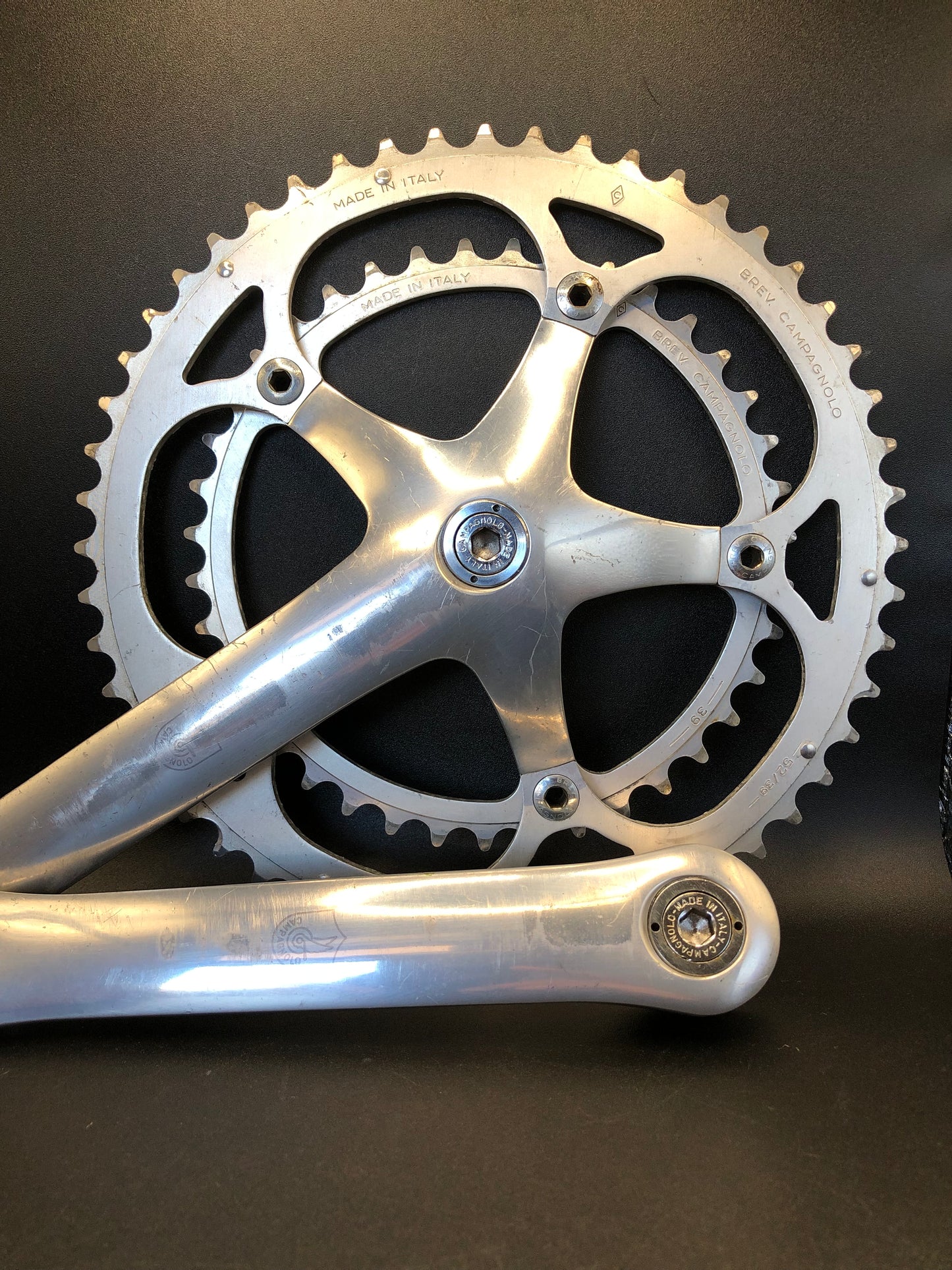 Guarnitura Campagnolo Record, C-Record.; 52/39, 170mm. Mod. A040.