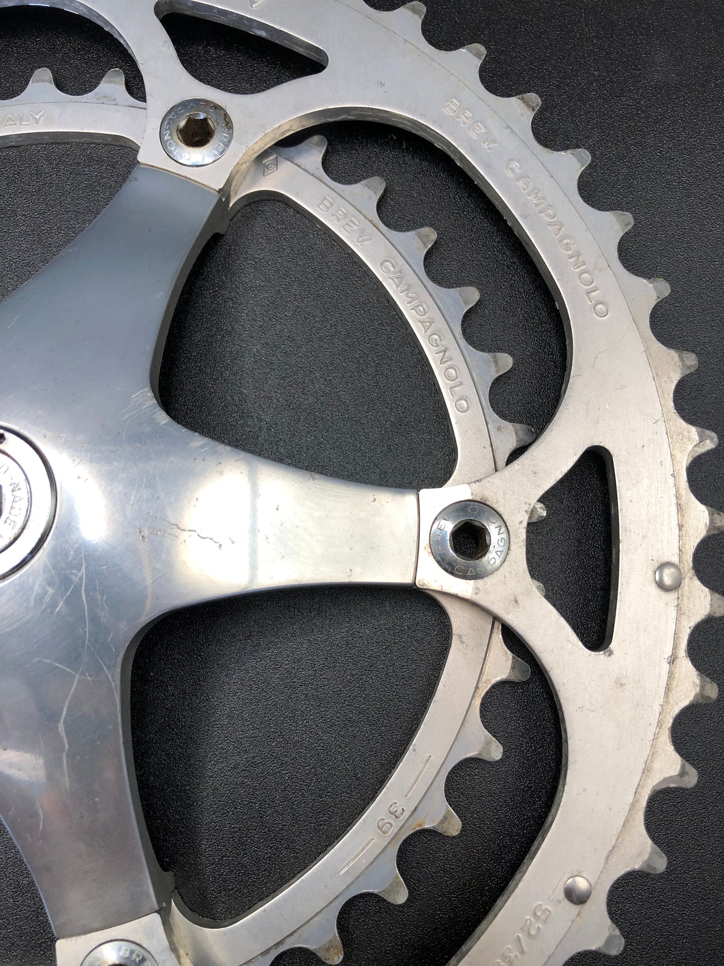 Guarnitura Campagnolo Record, C-Record.; 52/39, 170mm. Mod. A040.