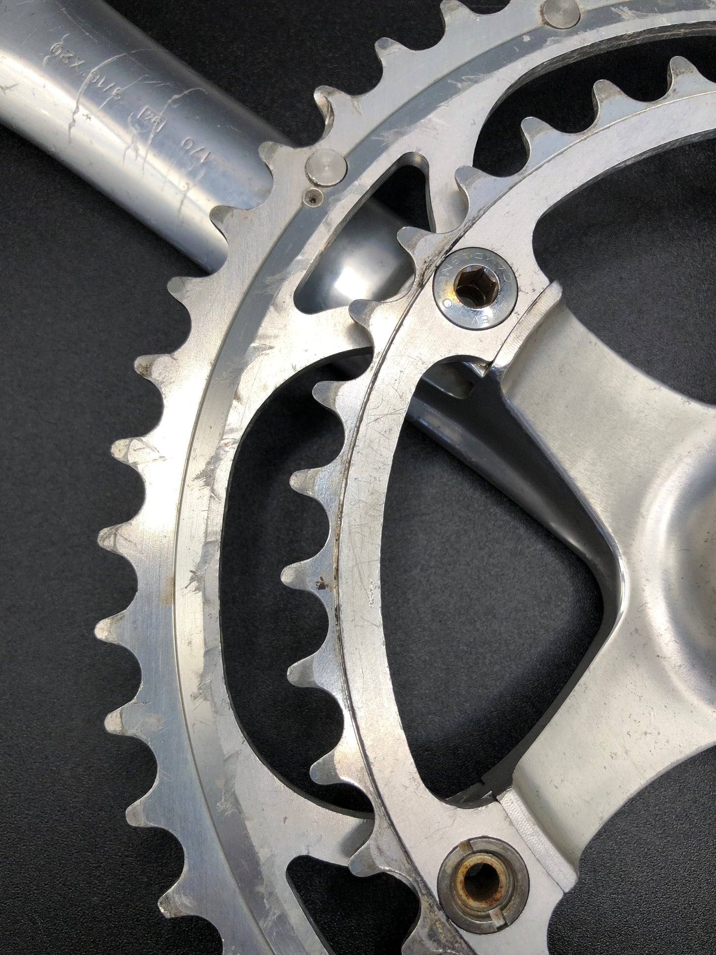 Guarnitura Campagnolo Record, C-Record.; 52/39, 170mm. Mod. A040.