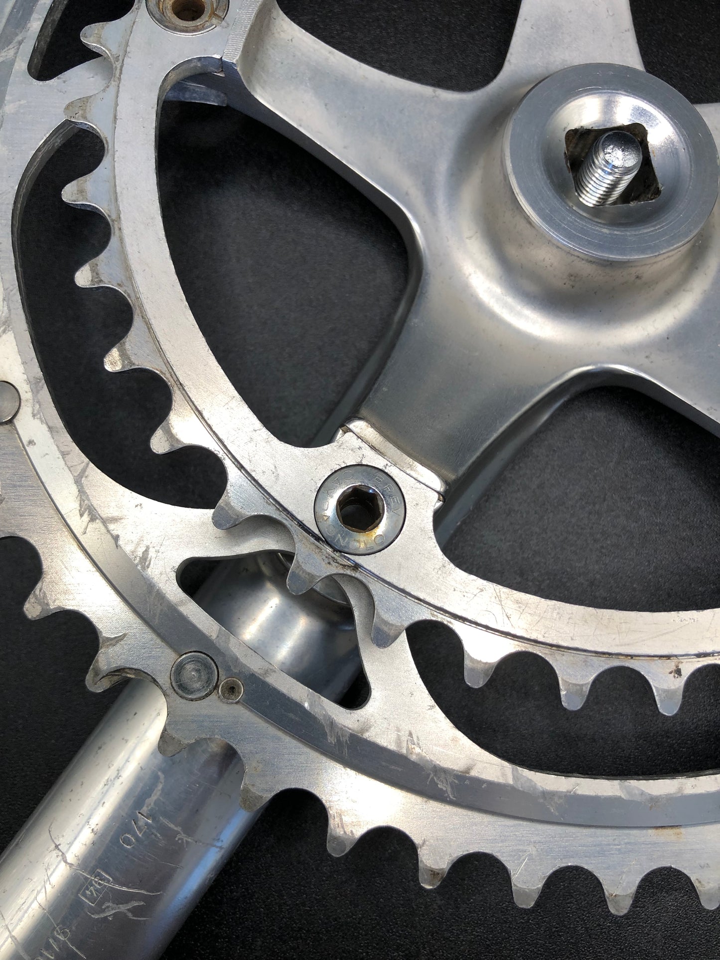 Guarnitura Campagnolo Record, C-Record.; 52/39, 170mm. Mod. A040.