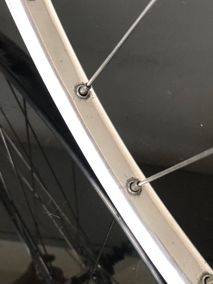 Ruote Campagnolo Record 1035, flangia alta, con cerchi Fiamme Sprint.