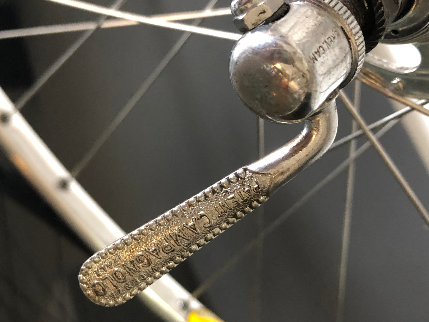 Ruote Campagnolo Record 1035, flangia alta, con cerchi Fiamme Sprint.