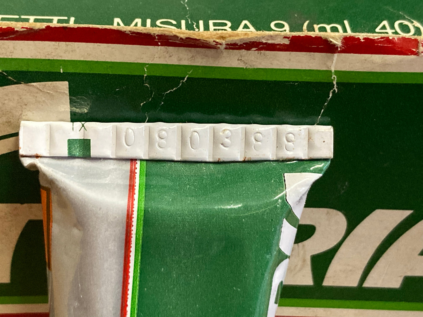 Stock 7 tubetti mastice Gutta Vittoria. 1988. N.O.S.