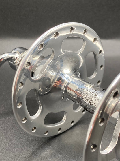 Coppia mozzi Campagnolo Record a flangia alta 36 fori. Modello 1035.