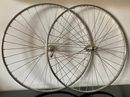 Ruote da corsa Campagnolo Record, cerchi Nisi per tubolare, con raggi Aeralpina.