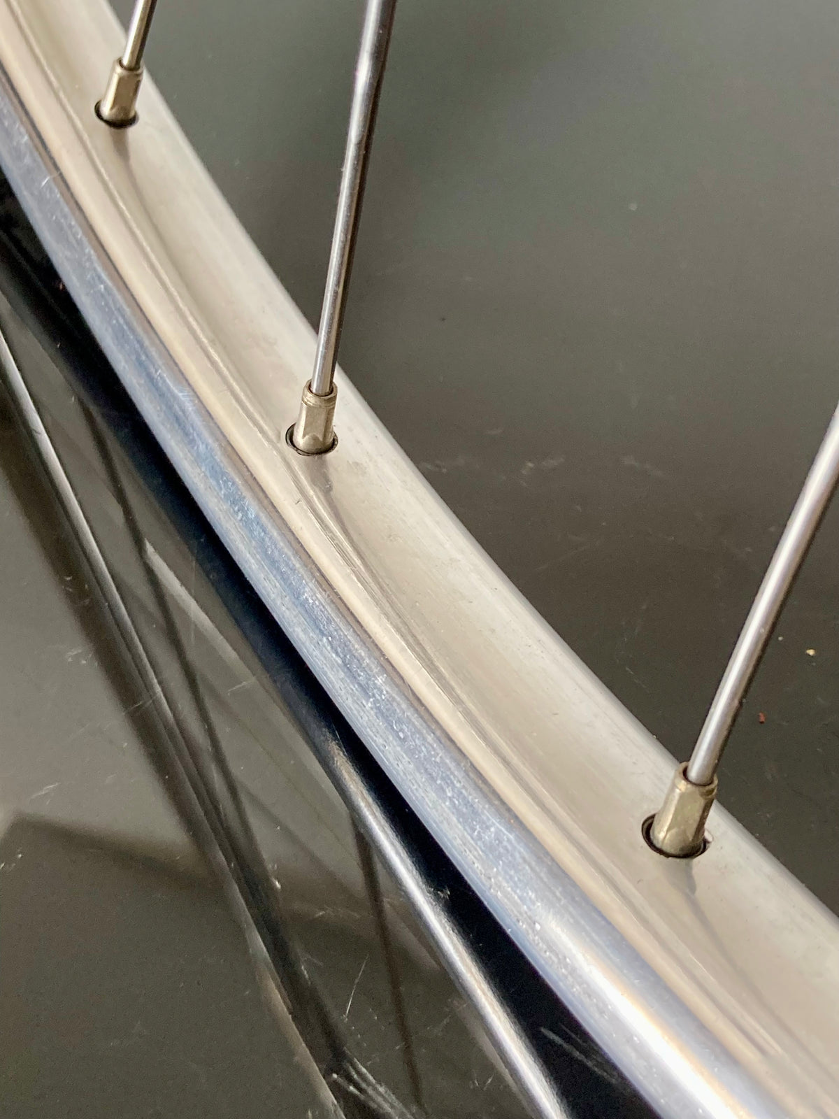 Ruote da corsa Campagnolo Record, cerchi Nisi per tubolare, con raggi Aeralpina.
