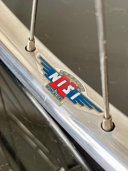 Ruote da corsa Campagnolo Record, cerchi Nisi per tubolare, con raggi Aeralpina.