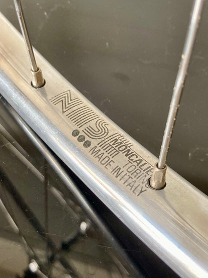 Ruote da corsa Campagnolo Record, cerchi Nisi per tubolare, con raggi Aeralpina.