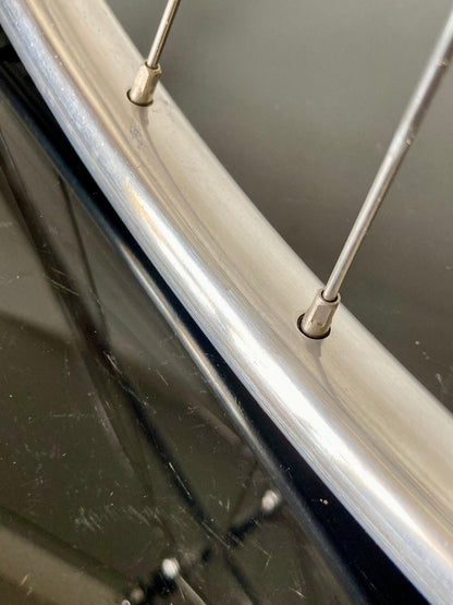 Ruote da corsa Campagnolo Record, cerchi Nisi per tubolare, con raggi Aeralpina.