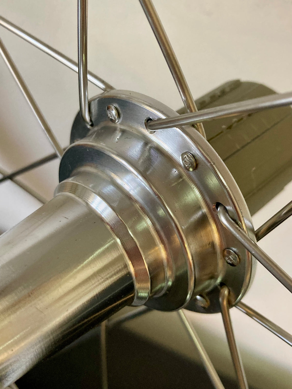 Ruote da corsa Campagnolo Barcelona '92, su mozzi Bitex. Corpetto Shimano 8-9-10v