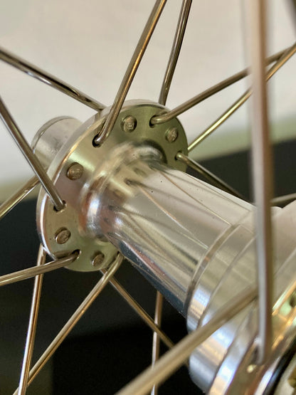 Ruote da corsa Campagnolo Barcelona '92, su mozzi Bitex. Corpetto Shimano 8-9-10v