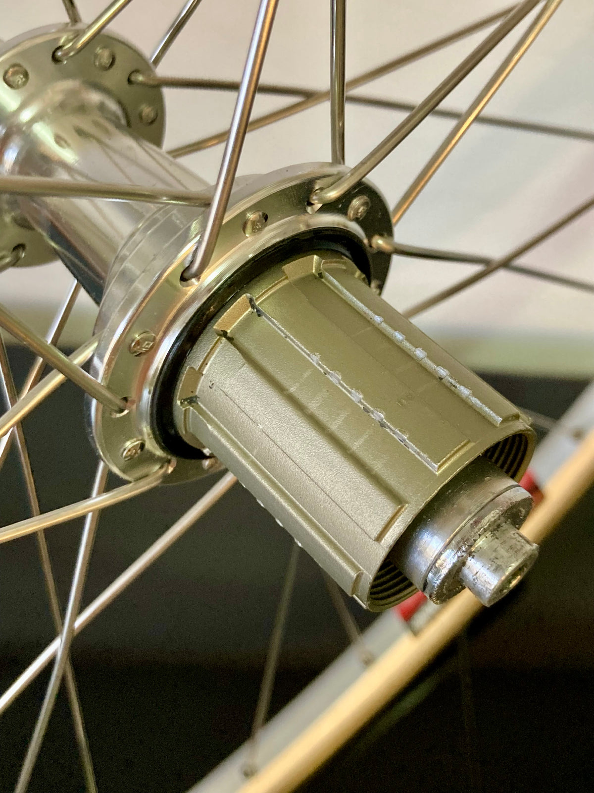 Ruote da corsa Campagnolo Barcelona '92, su mozzi Bitex. Corpetto Shimano 8-9-10v
