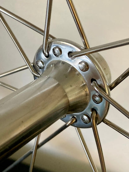 Ruote da corsa Campagnolo Barcelona '92, su mozzi Bitex. Corpetto Shimano 8-9-10v