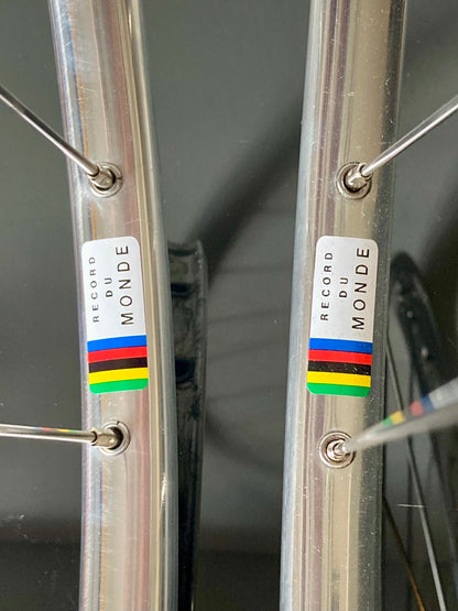 Ruote Dura-Ace EX 7206, cerchi Super Champion. 6v Uniglide. Team Flandria.