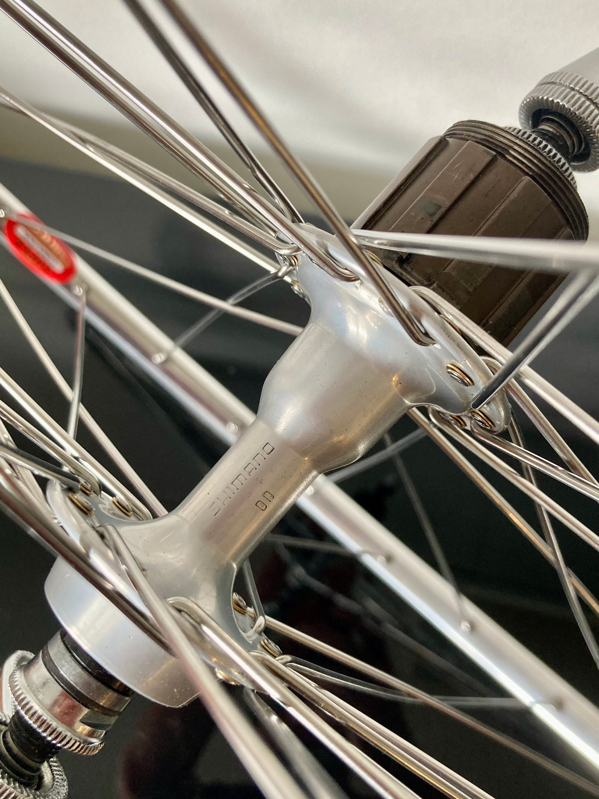 Ruote vintage Shimano Dura-Ace EX, cerchi Super Champion tubolari - foto 2