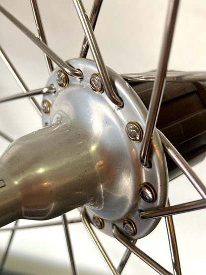 Ruote vintage Shimano Dura-Ace EX, cerchi Super Champion tubolari - foto 3