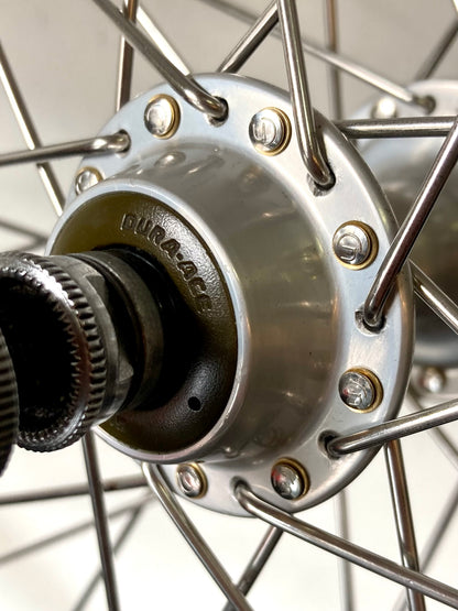 Ruote vintage Shimano Dura-Ace EX, cerchi Super Champion tubolari - foto 4
