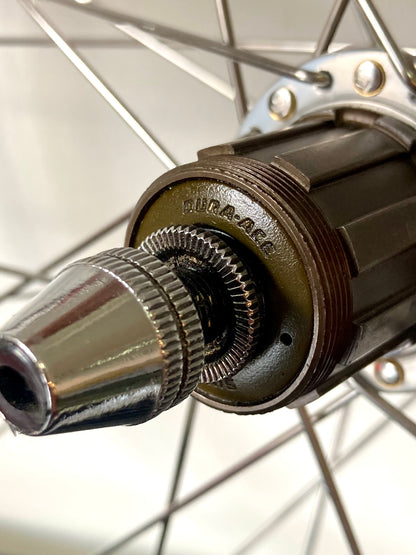 Ruote Dura-Ace EX 7206, cerchi Super Champion. 6v Uniglide. Team Flandria.