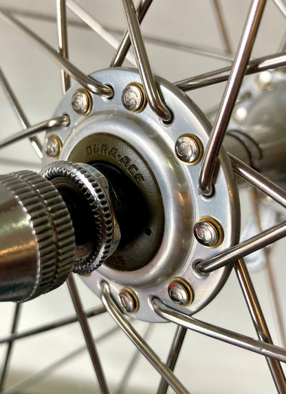 Ruote Dura-Ace EX 7206, cerchi Super Champion. 6v Uniglide. Team Flandria.