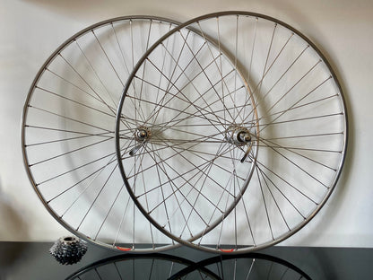 Ruote Dura-Ace EX 7206, cerchi Super Champion. 6v Uniglide. Team Flandria.