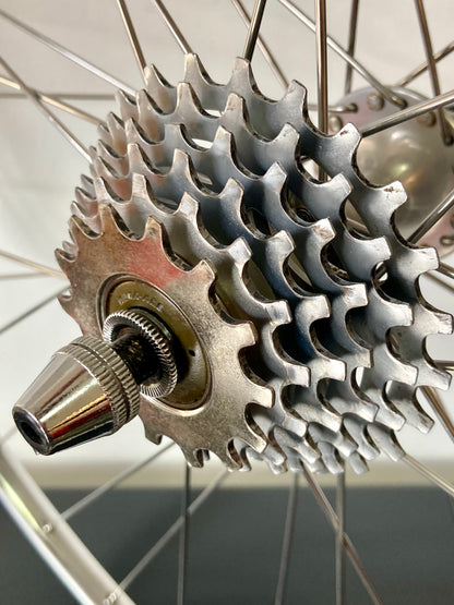 Ruote Dura-Ace EX 7206, cerchi Super Champion. 6v Uniglide. Team Flandria.