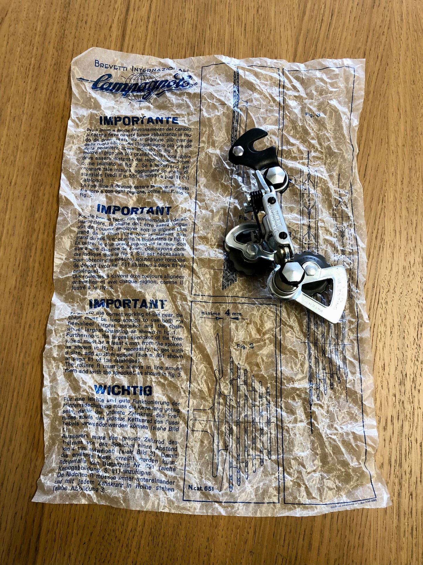 Cambio Campagnolo Nuovo Valentino Extra. NOS