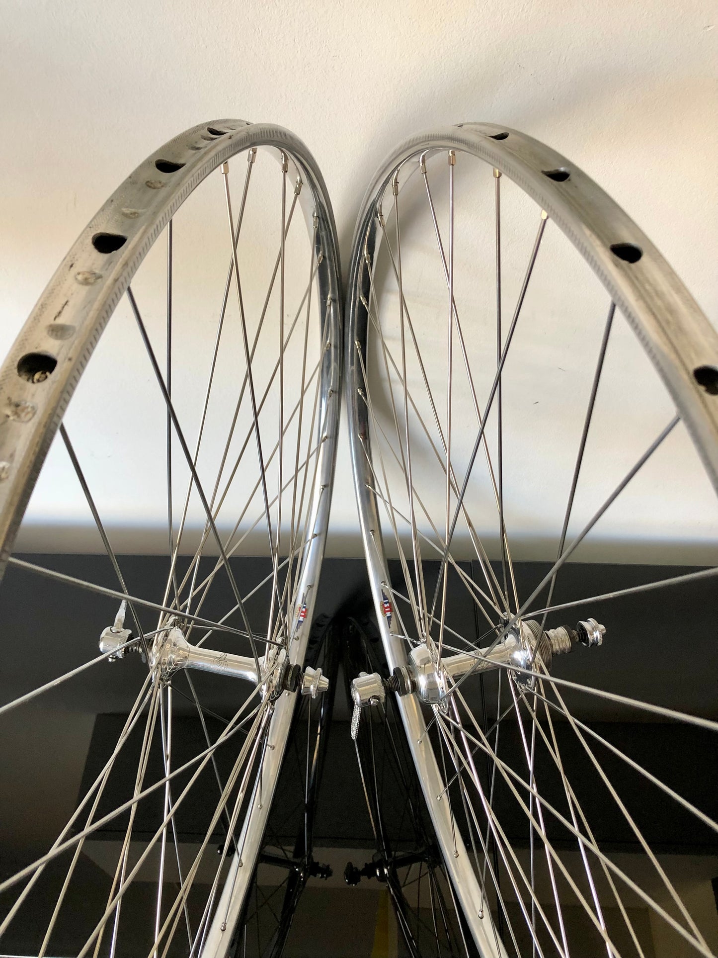 Ruote Campagnolo Nuovo Gran Sport, con cerchi Nisi. Per tubolari.