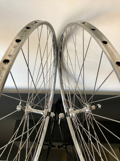 Ruote Campagnolo Nuovo Gran Sport, con cerchi Nisi. Per tubolari.