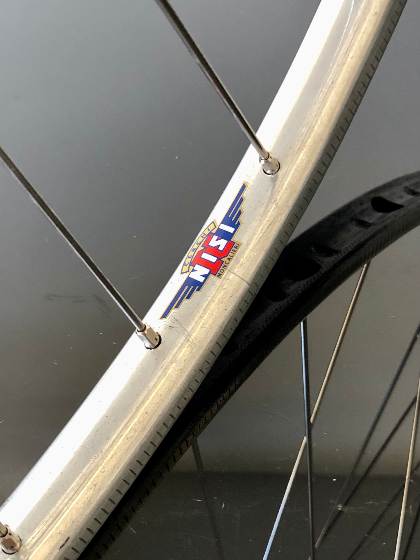 Ruote Campagnolo Nuovo Gran Sport, con cerchi Nisi. Per tubolari.