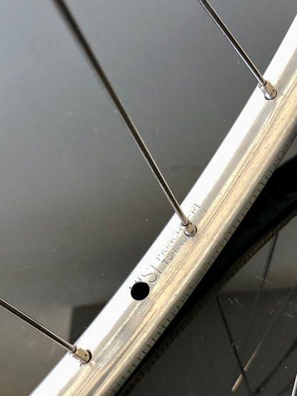 Ruote Campagnolo Nuovo Gran Sport, con cerchi Nisi. Per tubolari.