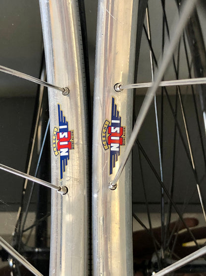 Ruote Campagnolo Nuovo Gran Sport, con cerchi Nisi. Per tubolari.
