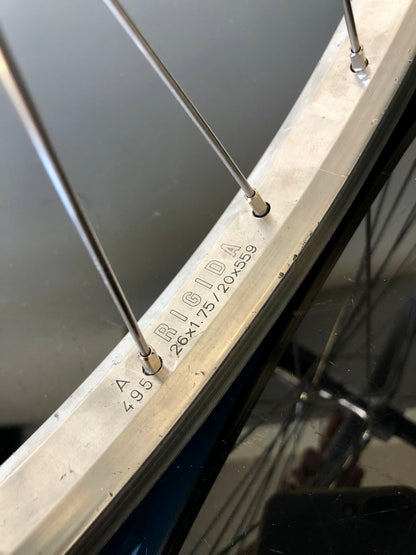 Ruote MTB 26". Mozzi Shimano Exage, cerchi Rigida A 495.