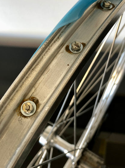 Ruote MTB 26". Mozzi Shimano Exage, cerchi Rigida A 495.