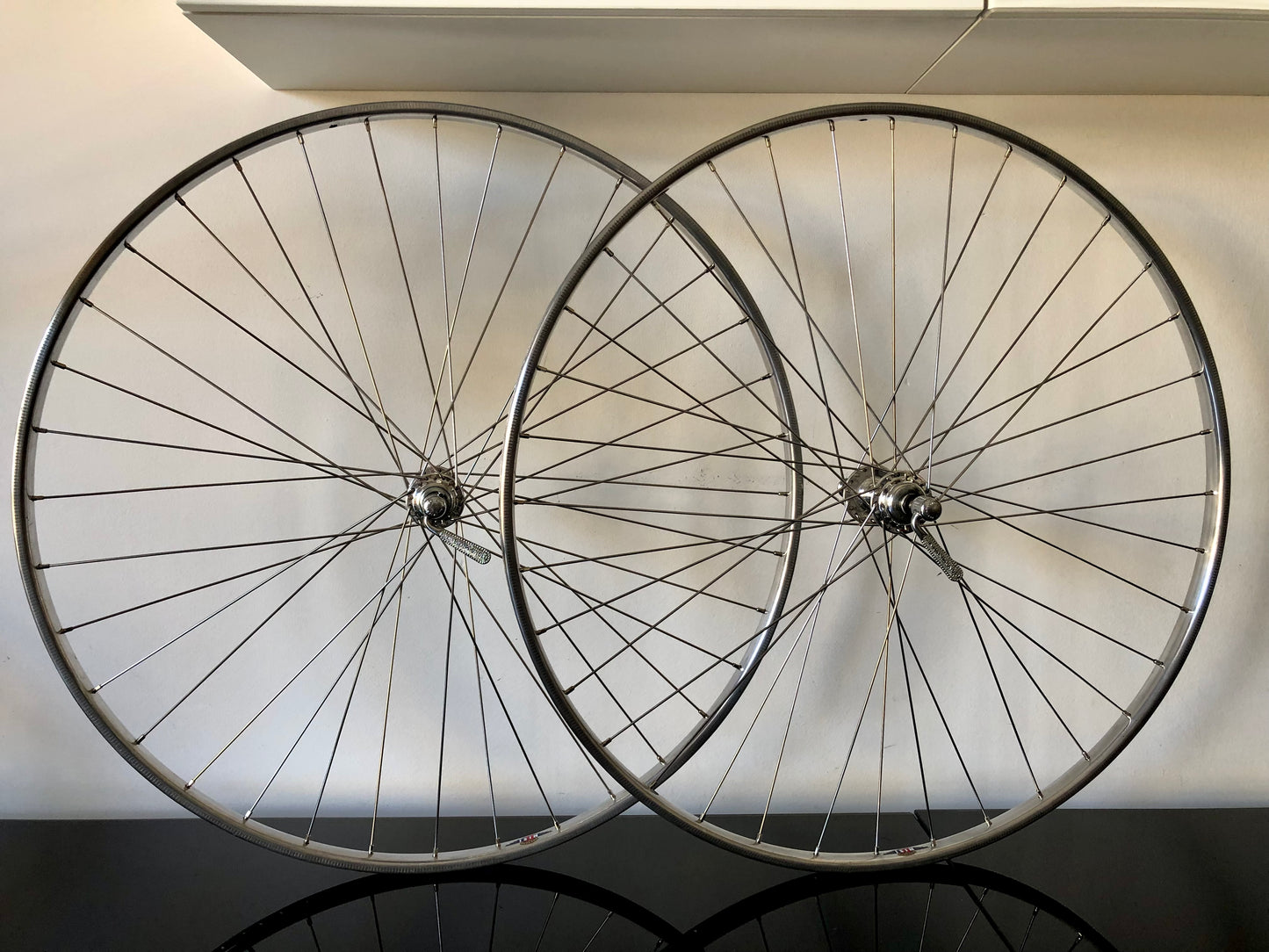 Ruote Campagnolo Nuovo Gran Sport, con cerchi Nisi. Per tubolari.