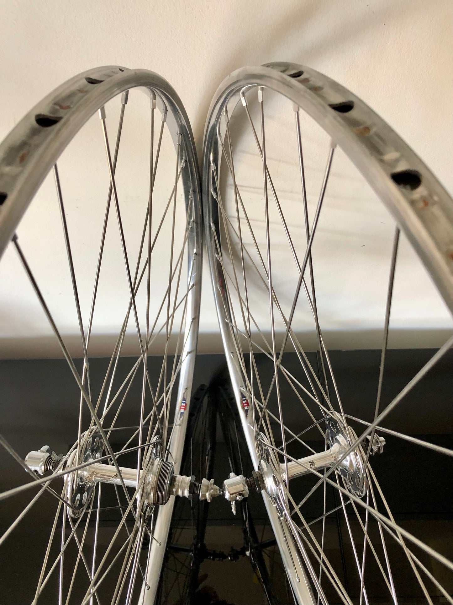 Set ruote Campagnolo Gran Sport Nuovo Tipo, cerchi Nisi per tubolari.