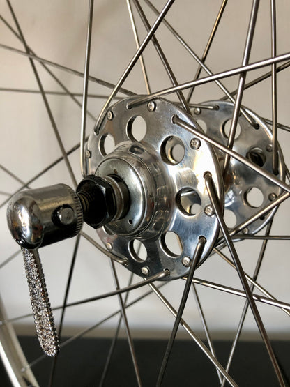 Set ruote Campagnolo Gran Sport Nuovo Tipo, cerchi Nisi per tubolari.