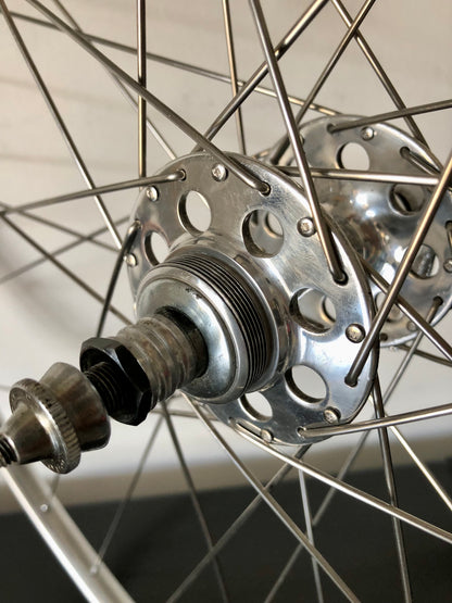 Set ruote Campagnolo Gran Sport Nuovo Tipo, cerchi Nisi per tubolari.