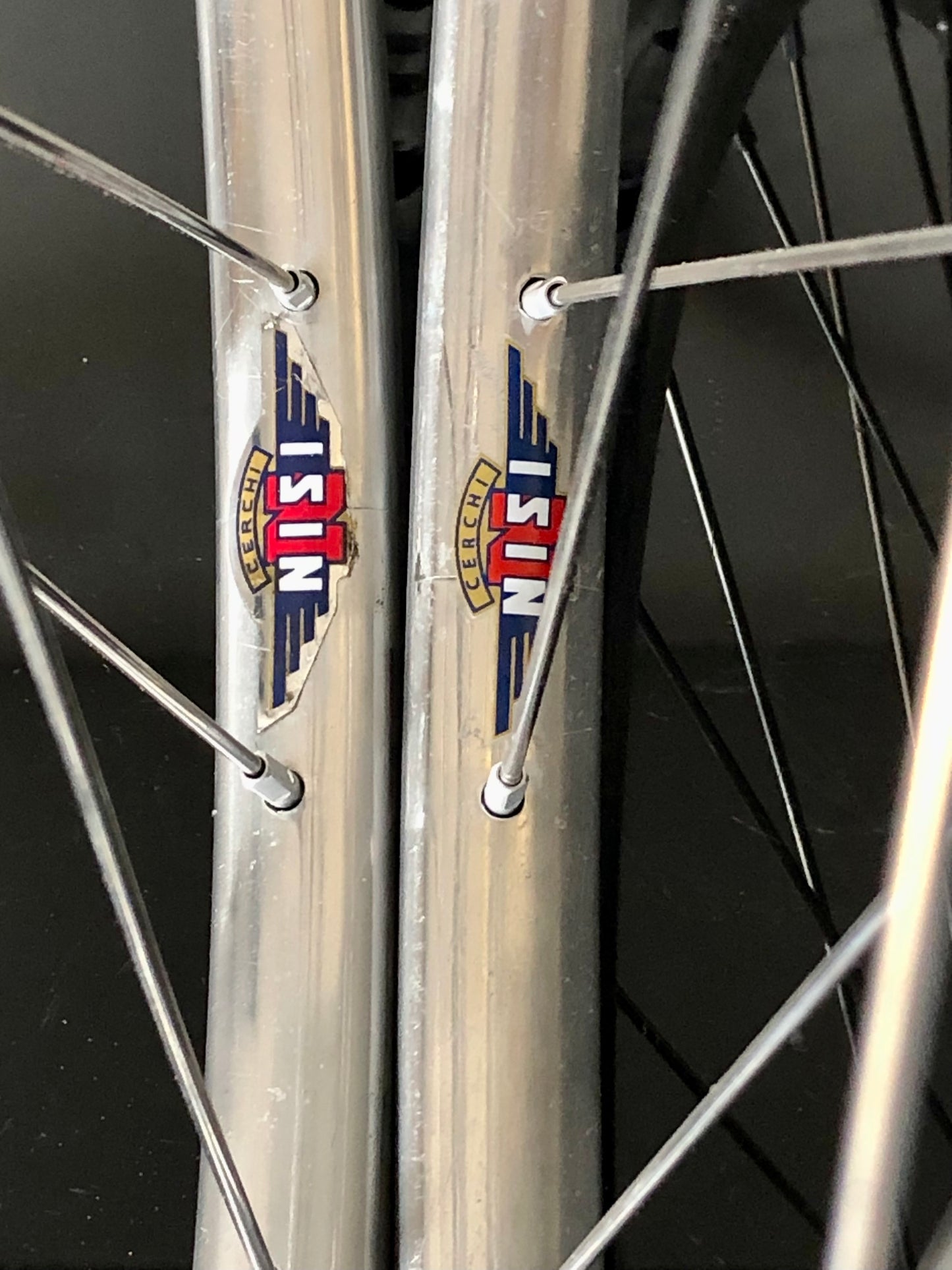 Set ruote Campagnolo Gran Sport Nuovo Tipo, cerchi Nisi per tubolari.